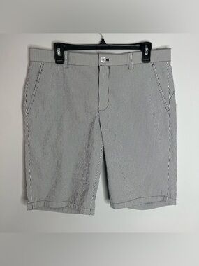 Castelbajac Seersucker Shorts Mens Small White Navy Stripes